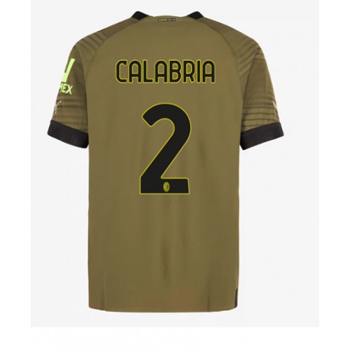 Fotbalové Dres AC Milan Davide Calabria #2 Alternativní 2022-23 Krátký Rukáv